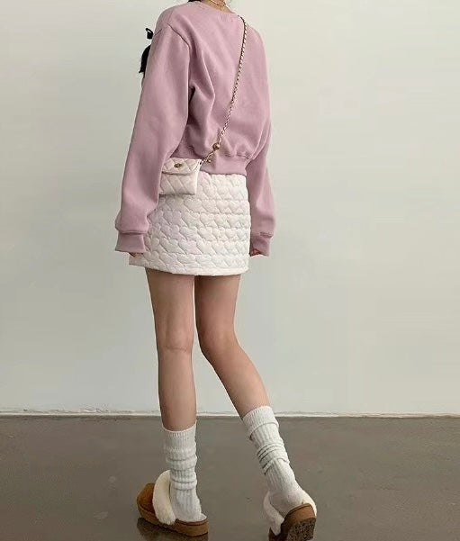可愛立體心心夾棉料裙子🍥