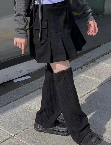 工裝風口袋半百褶裙子🪐