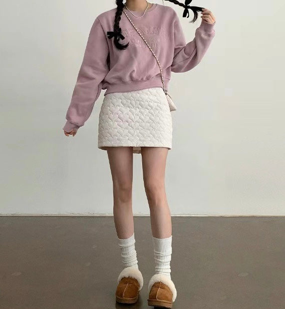 可愛立體心心夾棉料裙子🍥